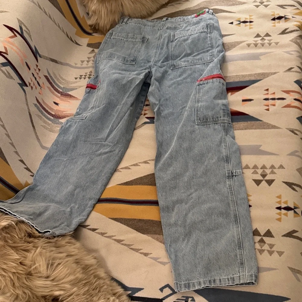 Empyre Light Blue women's  Jeans with Red Accents - Picture 4 of 4